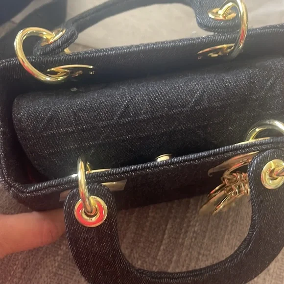 Dior Mini Bag in Black with Gold Details - Picture 10 of 14